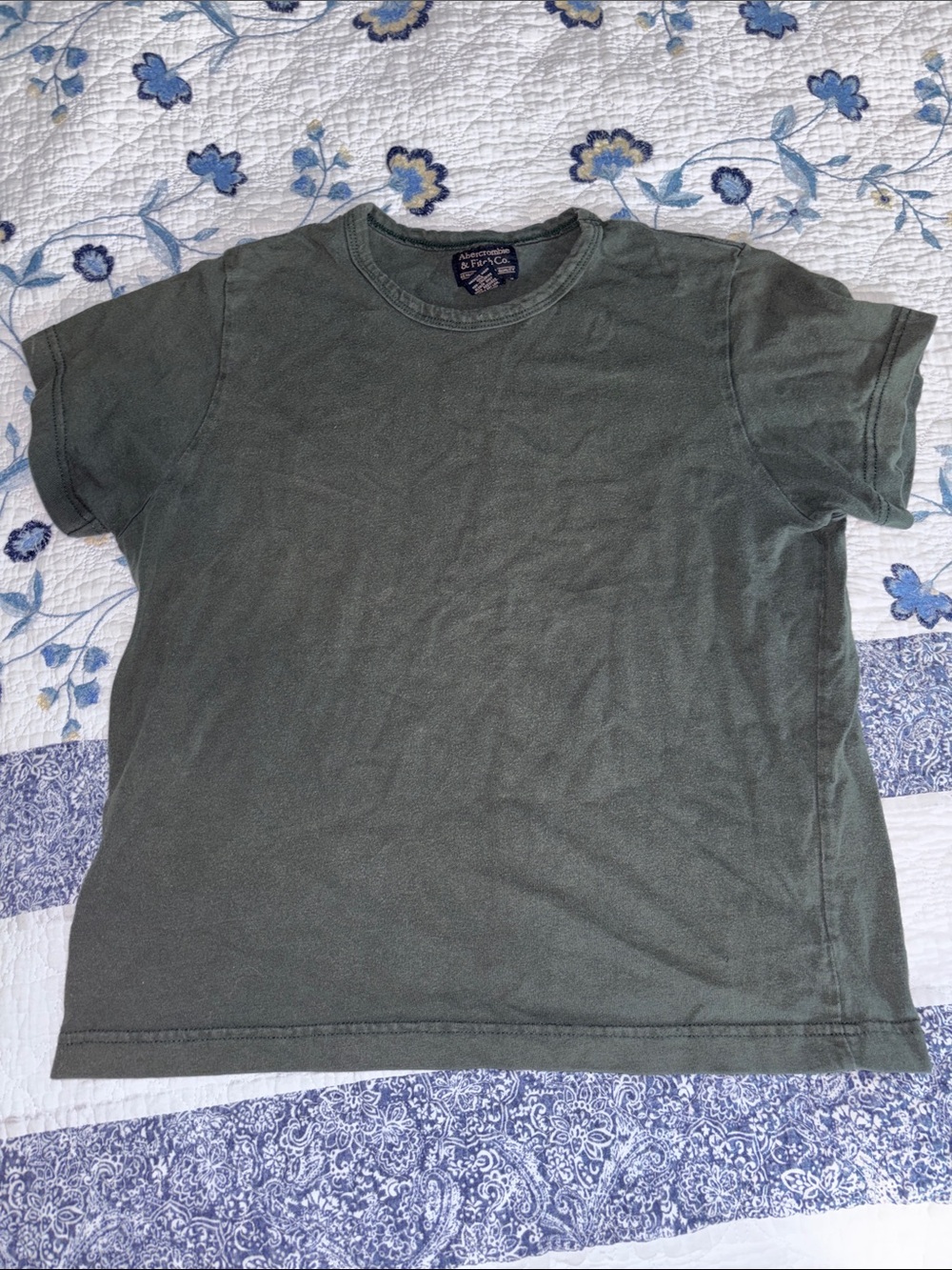 Vintage Abercrombie & Fitch Olive Green Crew Tee